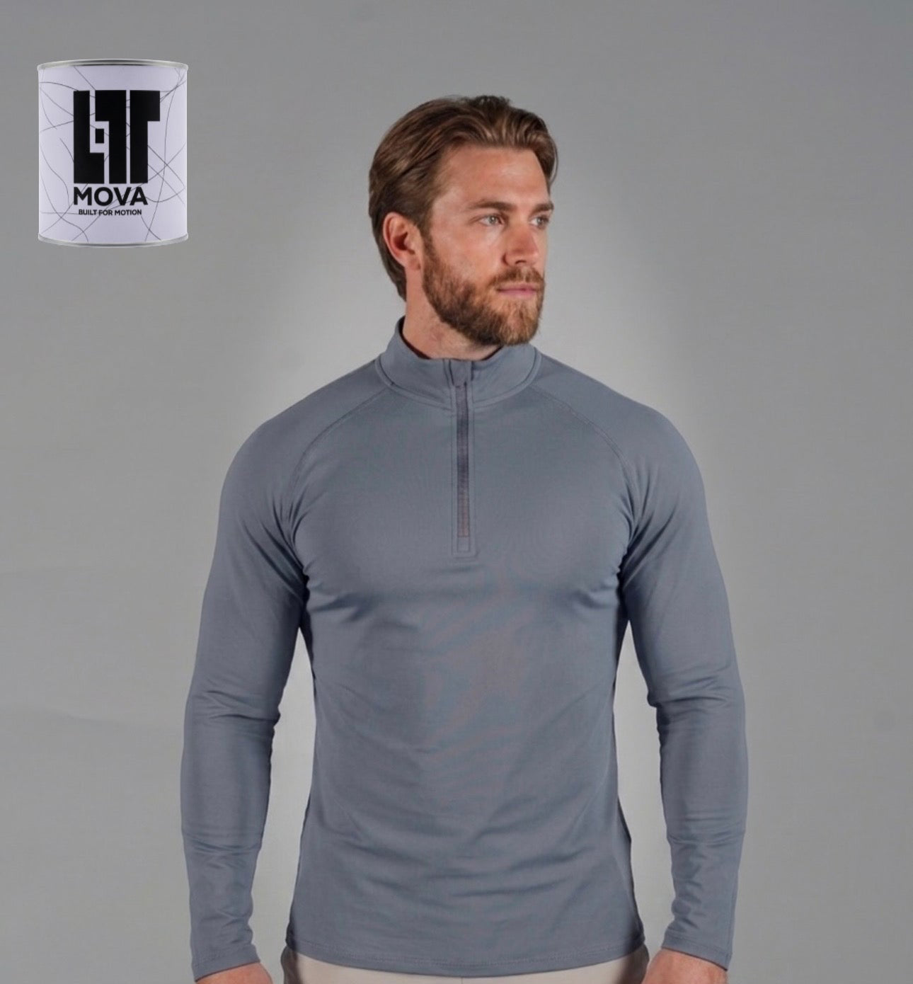 (Fit) Half zip polyester.