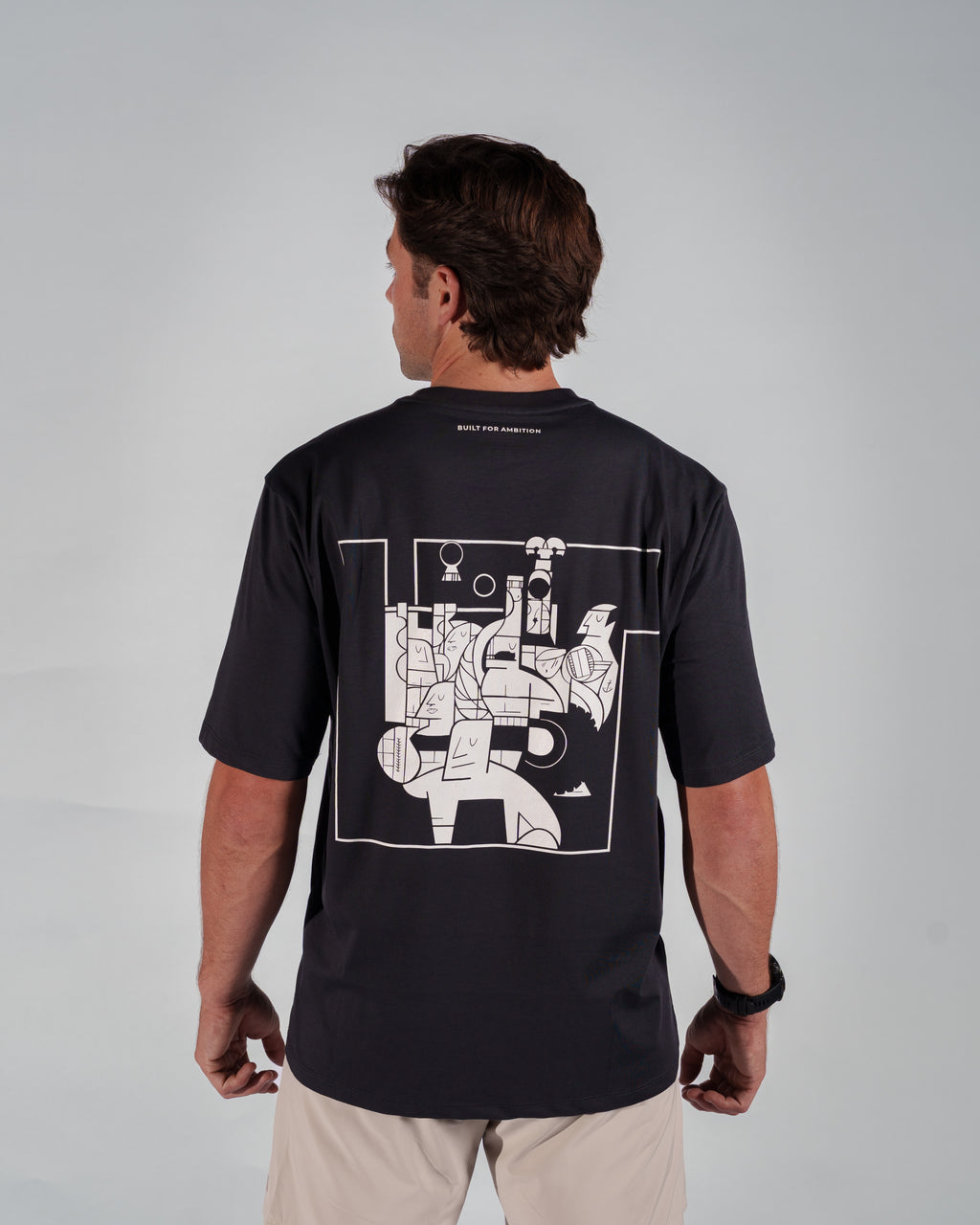 Oversized Designed T-Shirt (Black)