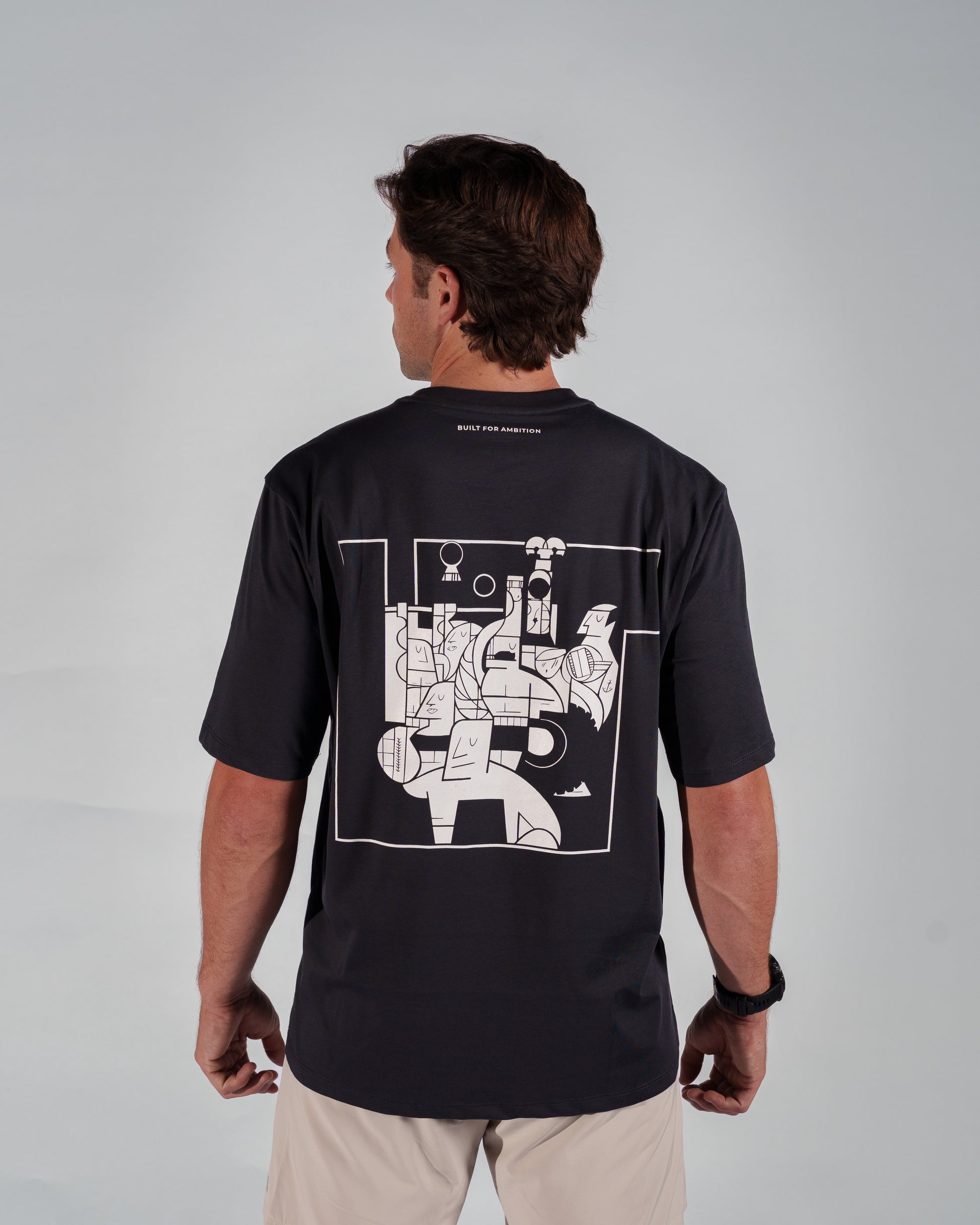 Oversized Designed T-Shirt (Black)