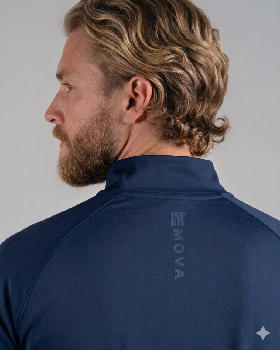 (Fit) Half zip polyester.