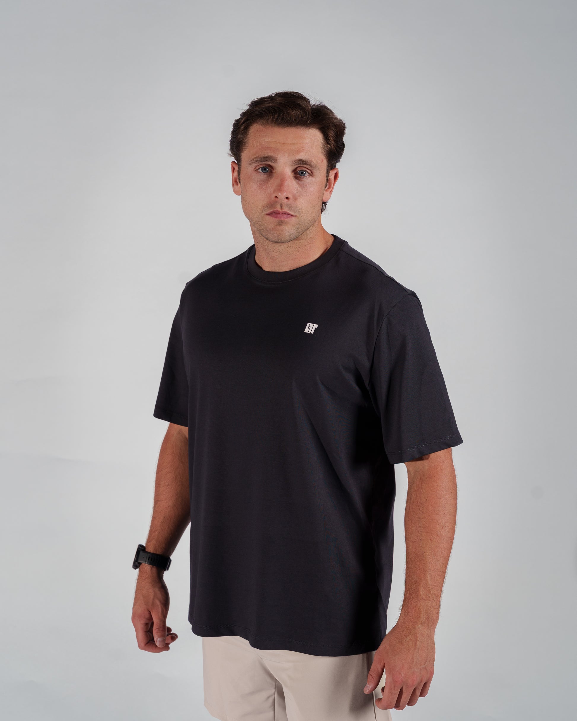 Oversized Designed T-Shirt (Black)