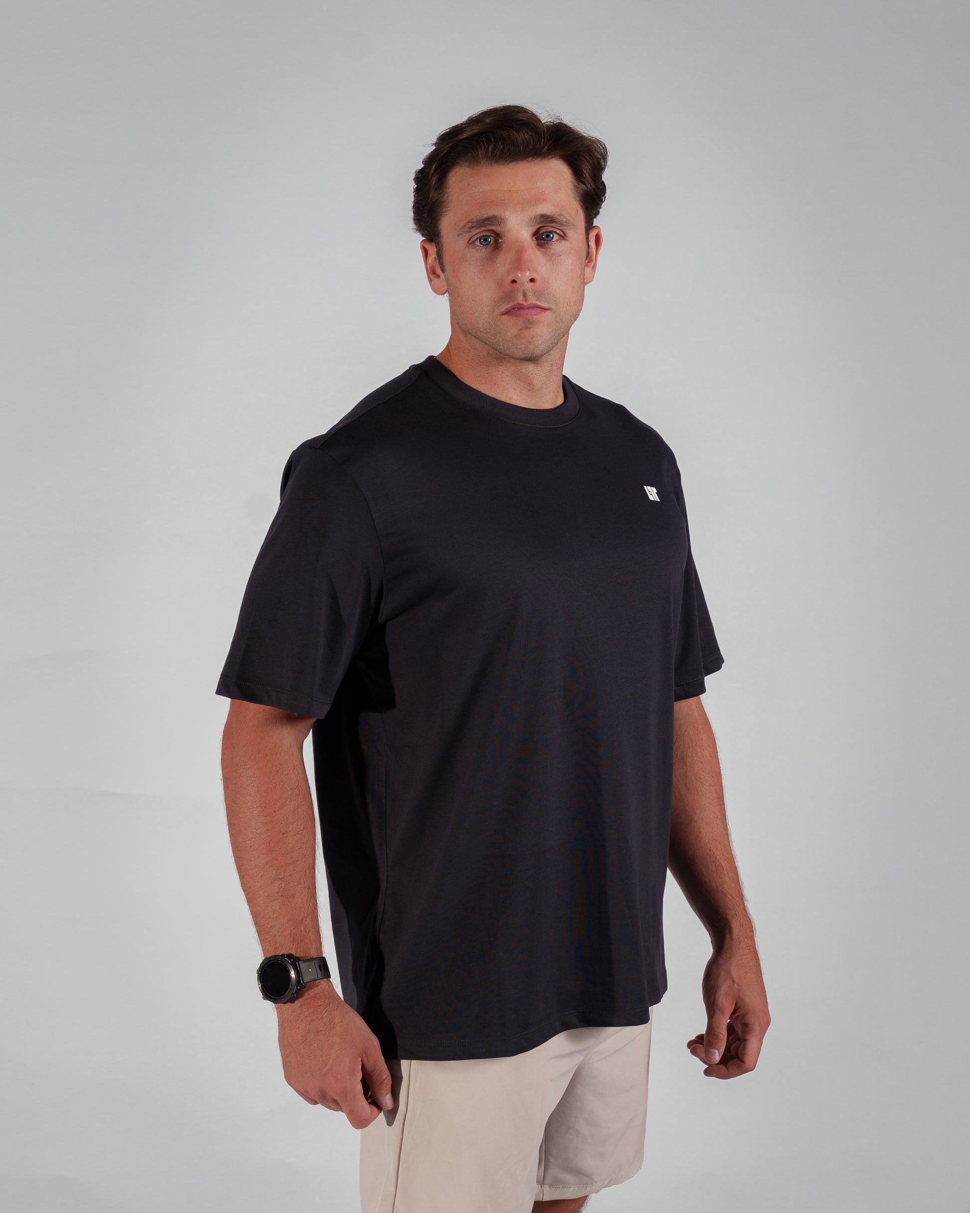 Oversized Designed T-Shirt (Black)