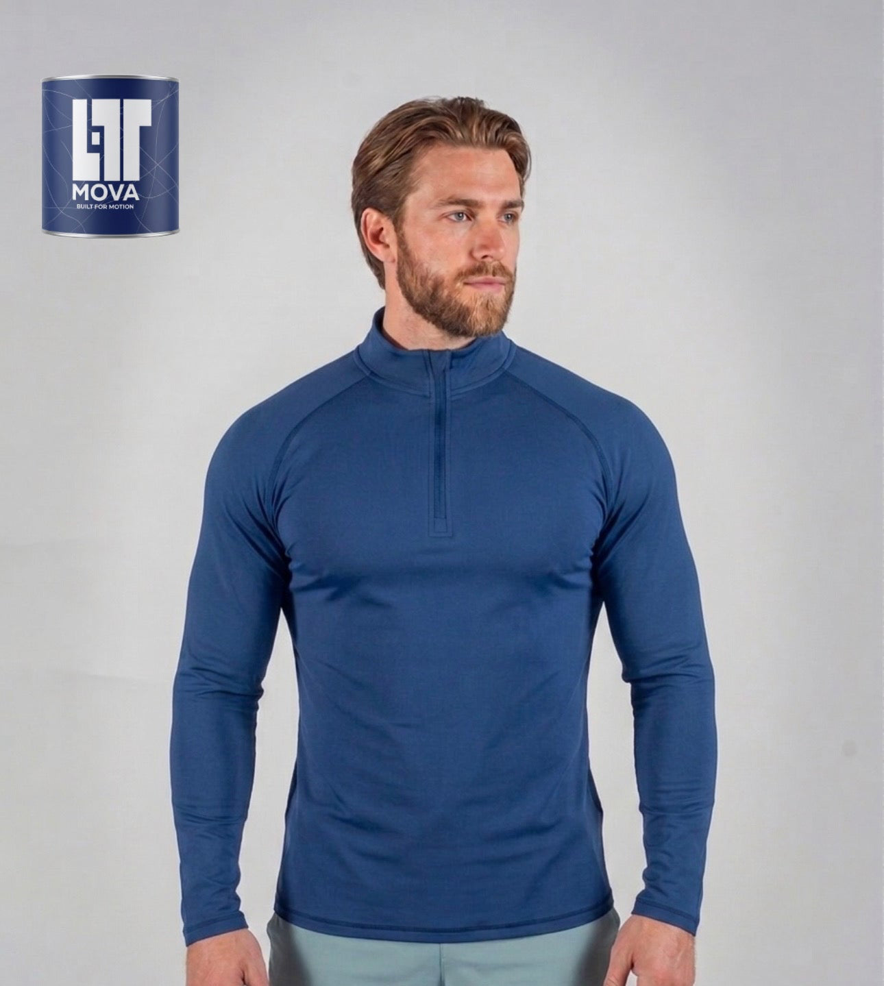 (Fit) Half zip polyester.