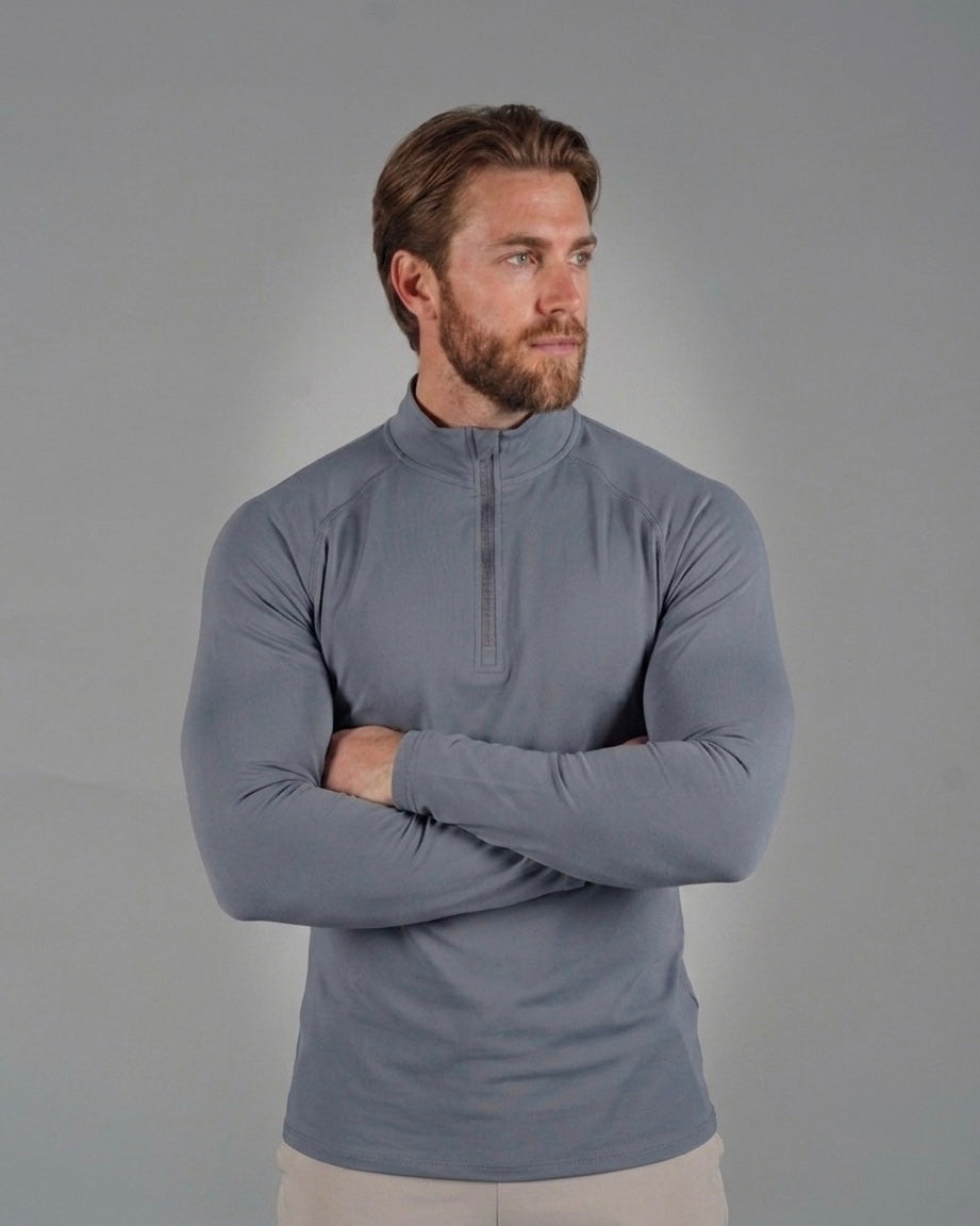 (Fit) Half zip polyester.