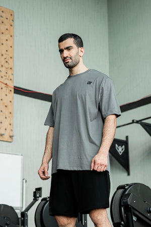 Oversized Designed Grey T-shirt